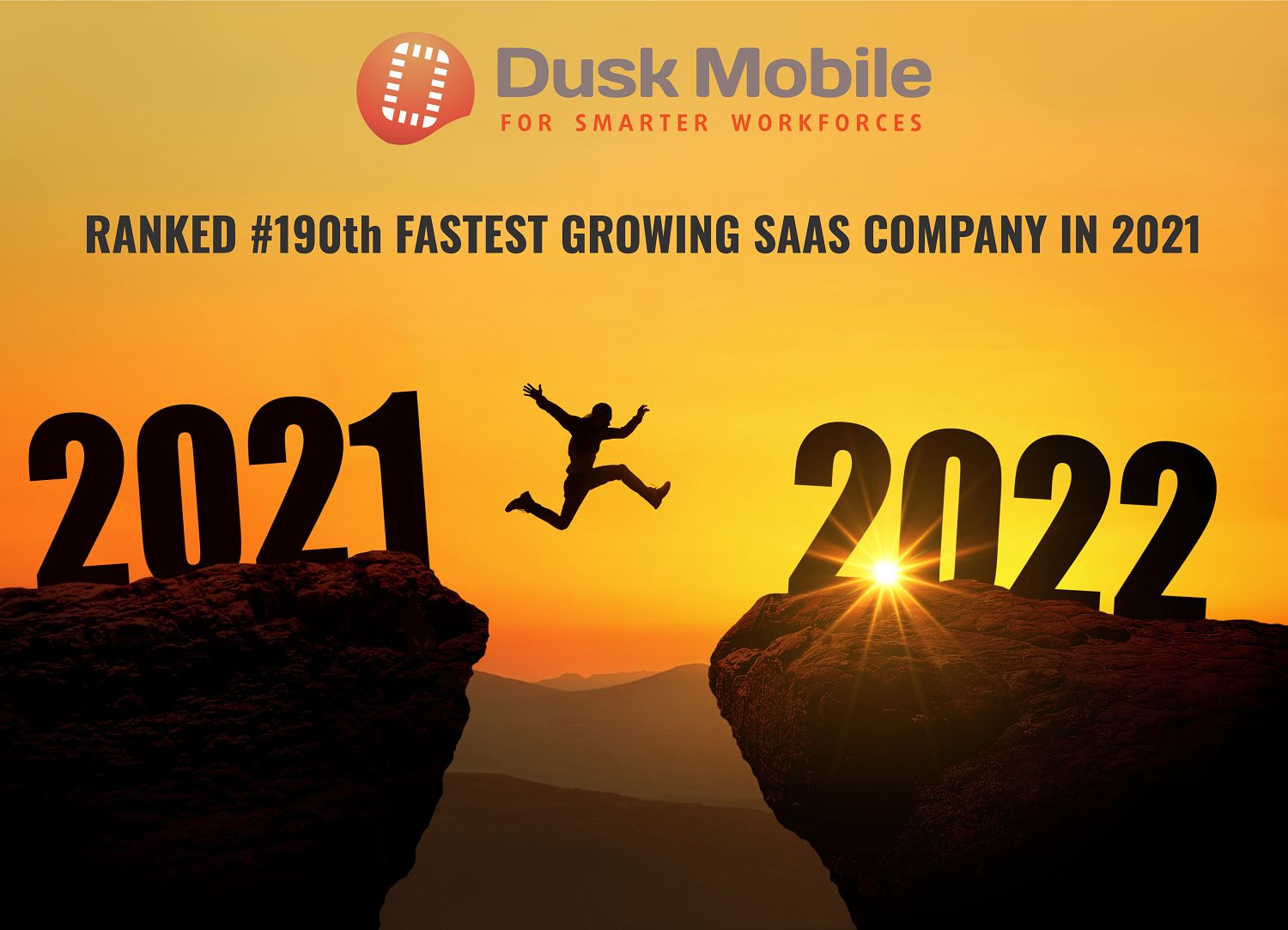 Dusk Mobile - Fastest Growing SaaS Company 2021 Announcement - Web