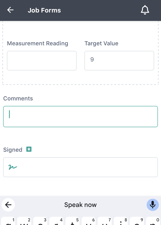 Speech to text field service management app