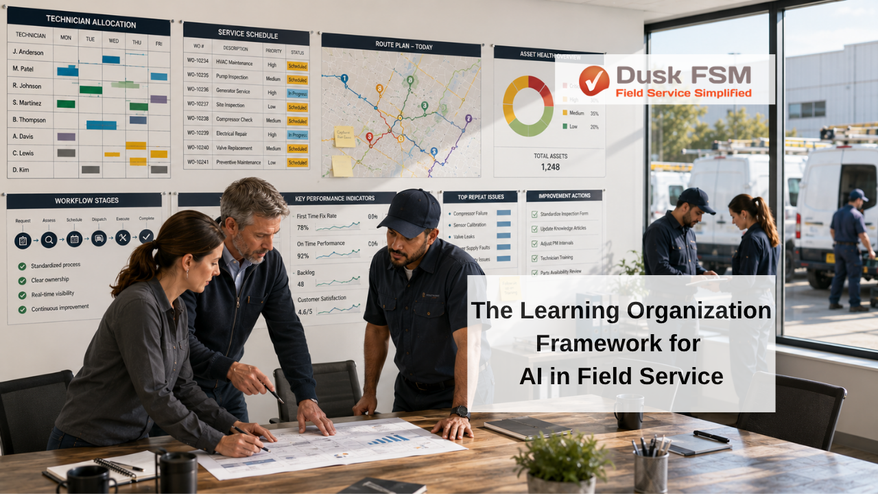 The Learning Organization Framework for AI in Field Service